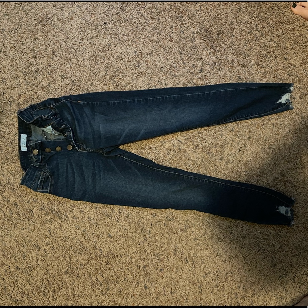 Nature Denim Dark Wash High Waisted Skinny Jeans